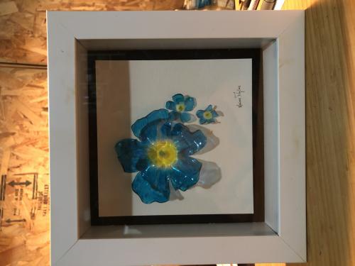 blue floral (framed)