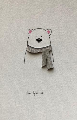polar bear and scarf