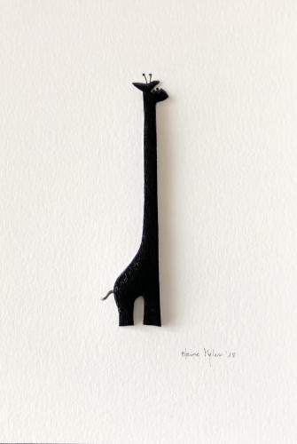 giraffe  - tall and dark